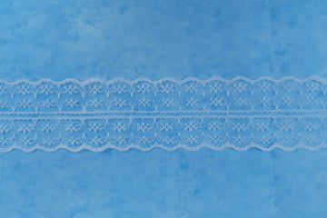 Voile Spitze, Einfassband, weiß, 0,5 m